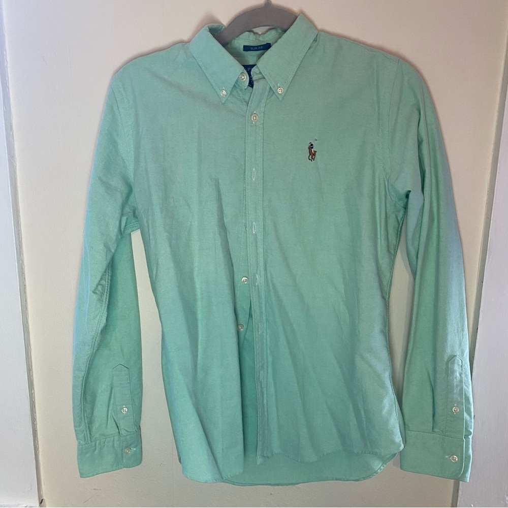 Ralph Lauren Teal Slim Fit Button Down